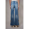 Floral Embroidered Wide Leg Denim Pants
