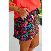 Fiesta Floral Skort with Pockets