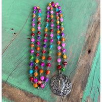 Fiesta Our Lady of Guadalupe Beaded Necklace