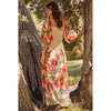 Giant Floral Border Maxi Dress with Smocked Top