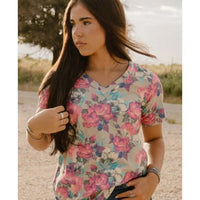Life Is A Flower V-Neck Tee