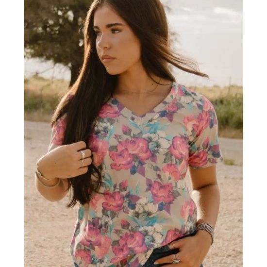 Life Is A Flower V-Neck Tee