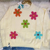 Floral Patch Cozy Knit Sweater