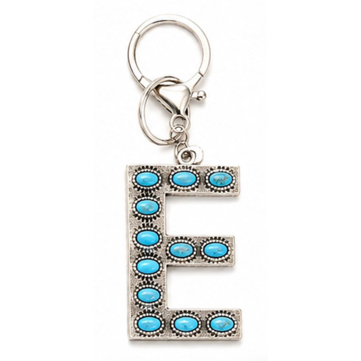 Turquoise Initial Keychain – Western Charm