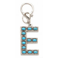 Turquoise Initial Keychain – Western Charm