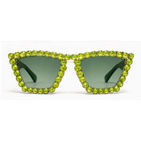 Rhinestone Glam Cat-Eye Statement Sunglasses