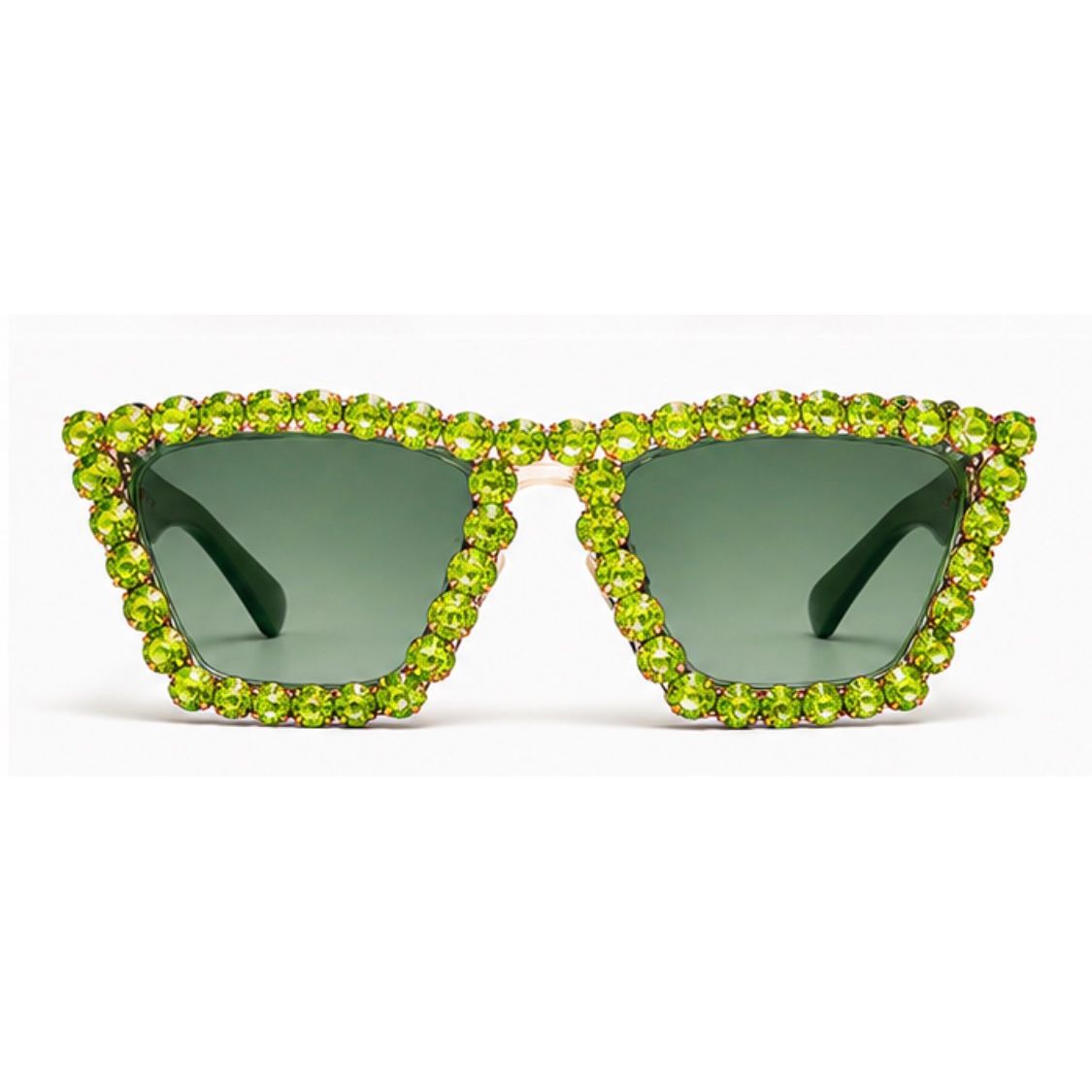 Rhinestone Glam Cat-Eye Statement Sunglasses