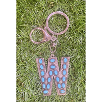 Turquoise Initial Keychain – Western Charm