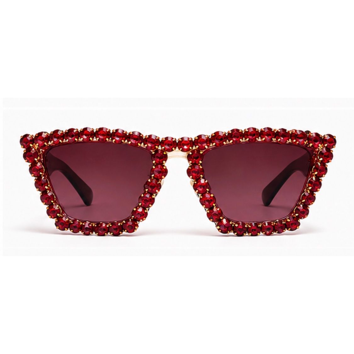 Rhinestone Glam Cat-Eye Statement Sunglasses