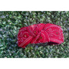 Red Rhinestone Bandana Top Knot Headband
