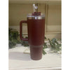 40 oz Football Tumbler with Handle & Straw – Game Day Essential