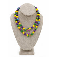 Classic Mardi Gras Beaded Necklace – 32” with Extender