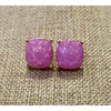 Faceted Gem Stud Earrings – Multiple Colors