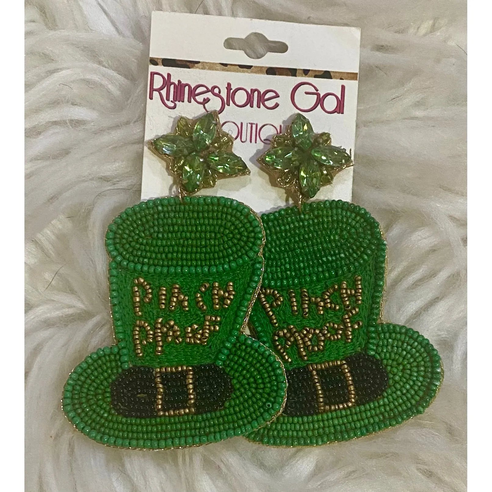 Pinch Proof Leprechaun Hat Earrings