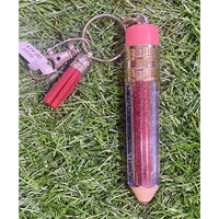 Floating Glitter Pencil Keychain