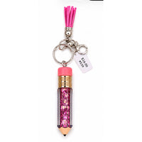 Floating Glitter Pencil Keychain
