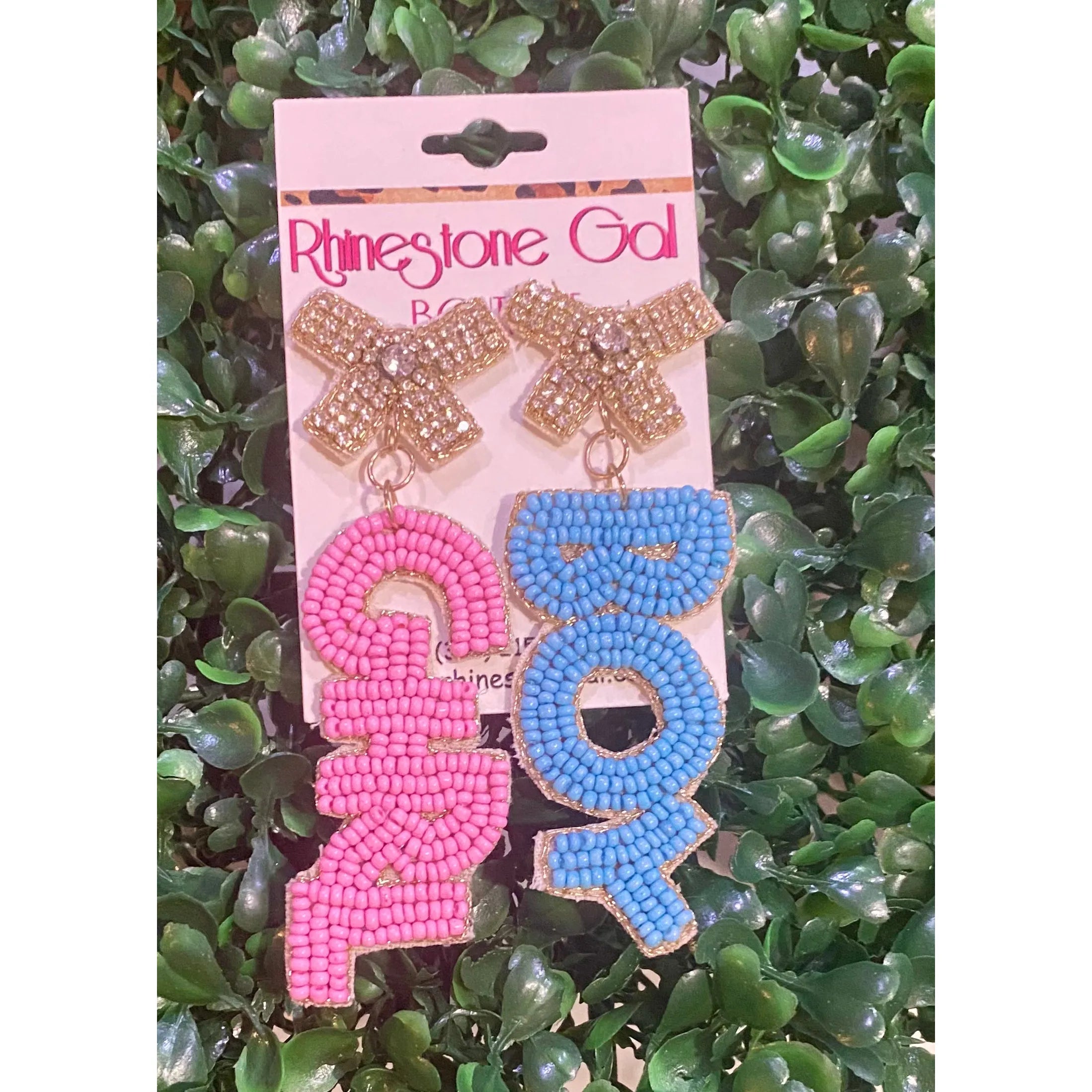 Boy or Girl? Gender Reveal Statement Earrings