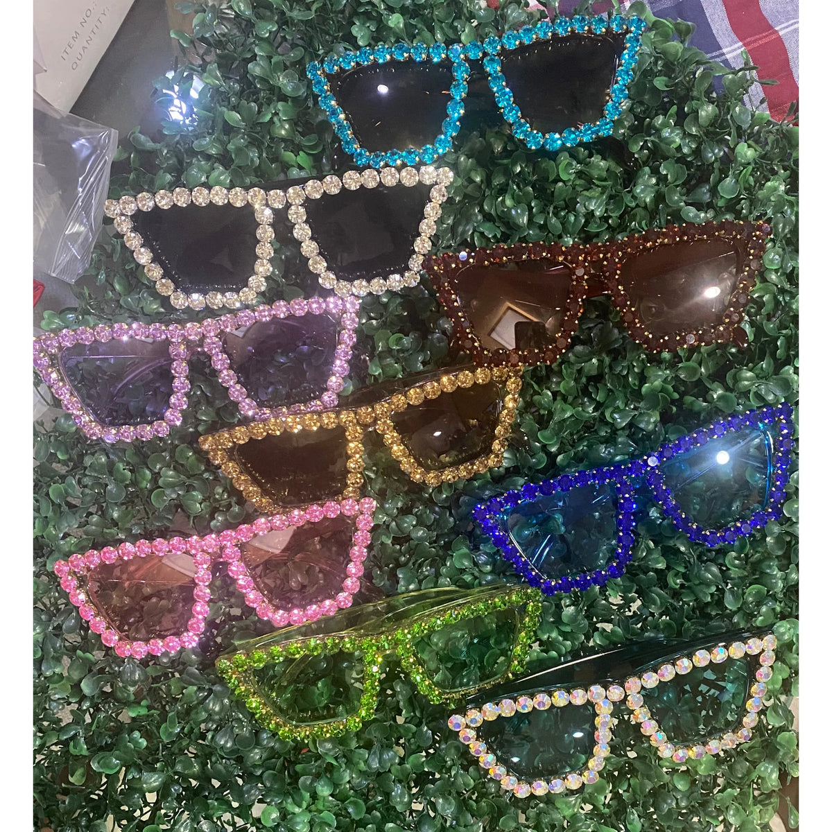 Rhinestone Glam Cat-Eye Sunglasses