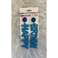 Happy Birthday Acrylic Earrings - Rhinestone Gal