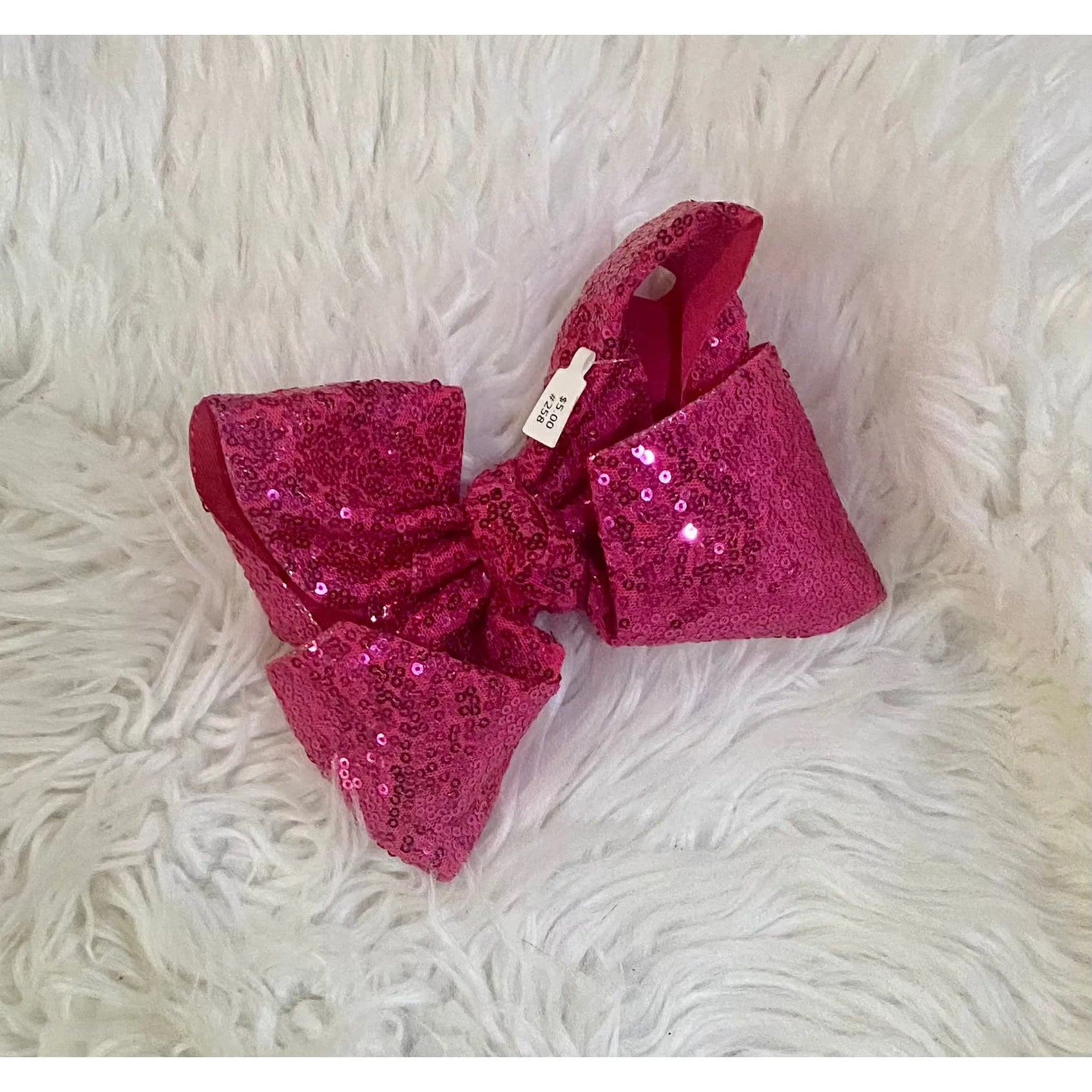 Fantasy Rose Sequin Hair Bow