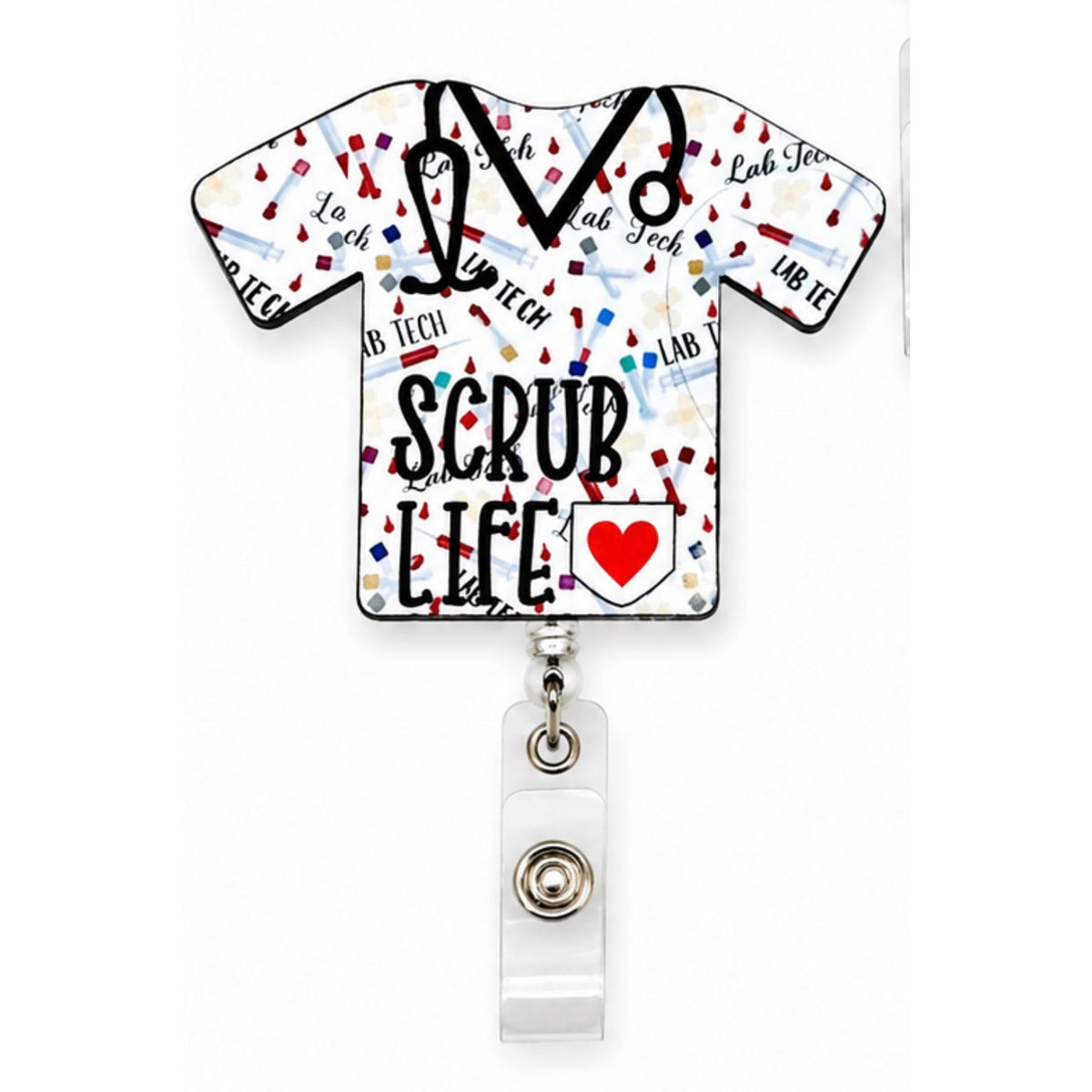 Scrub Life Acrylic Badge Reel Holder