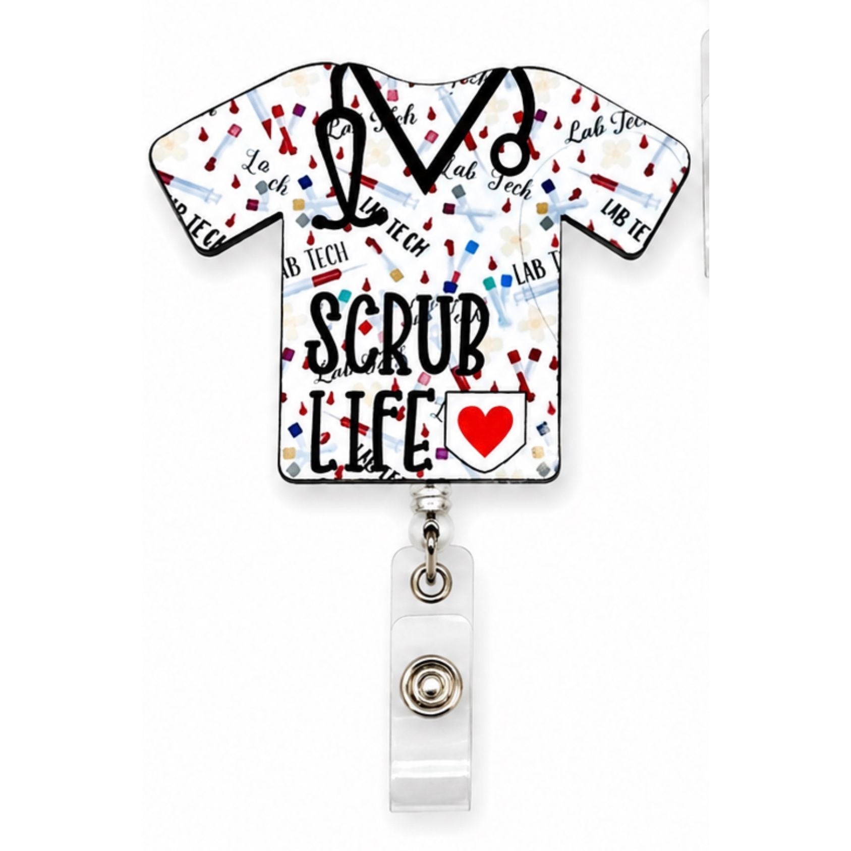 Scrub Life Acrylic Badge Reel Holder
