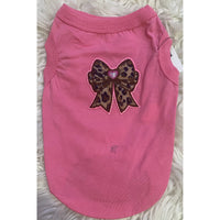 Valentine’s Pink Dog Tank – Patch & Rhinestone Flaming Rose Design