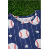 Girl's Baseball Print Tutu Dress - Rhinestone Gal