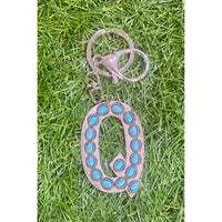Turquoise Initial Keychain – Western Charm