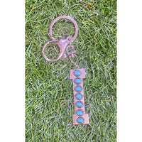 Turquoise Initial Keychain – Western Charm