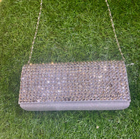 Clear Rhinestone Evening Clutch Purse