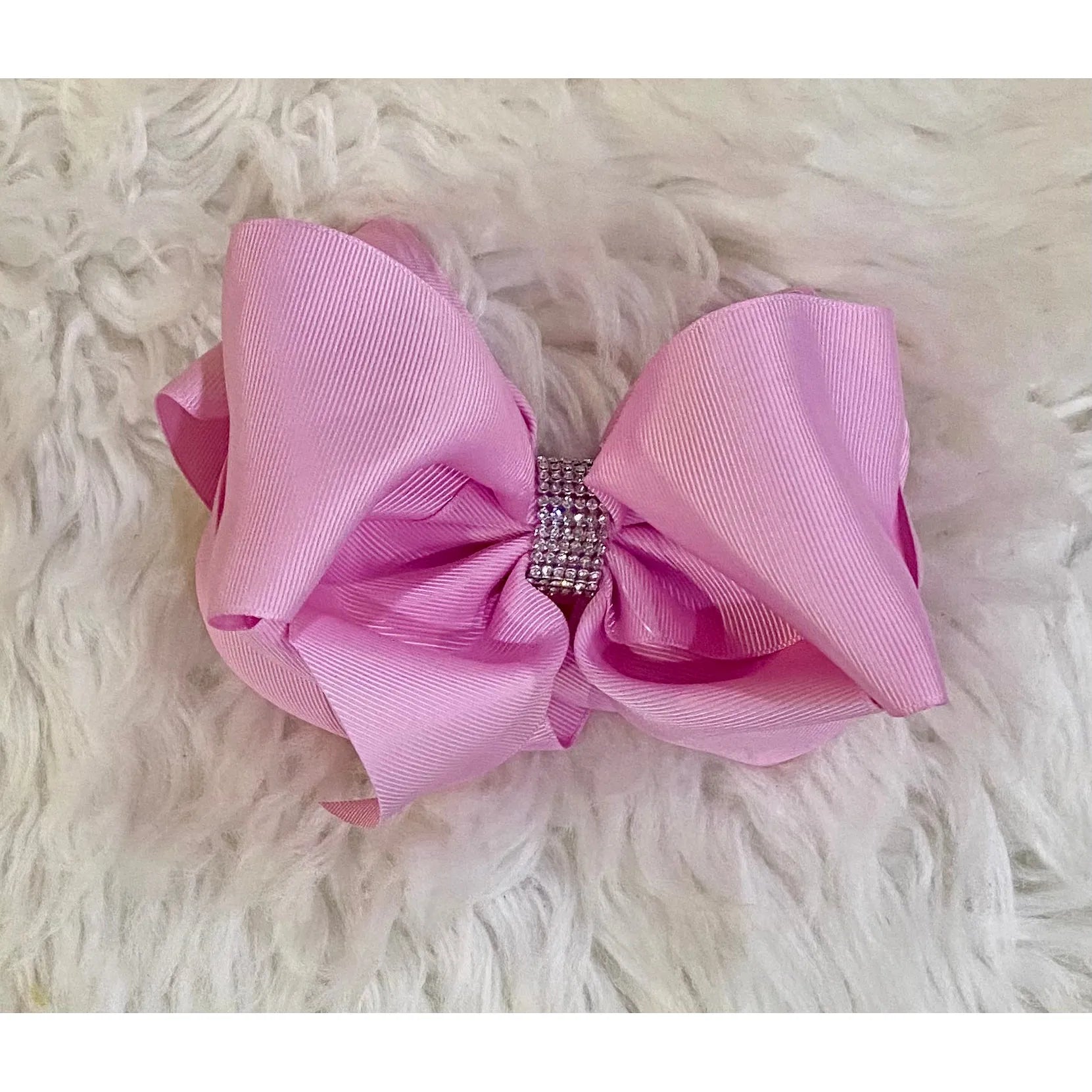 Tulip Hair Bow with Rhinestone Center