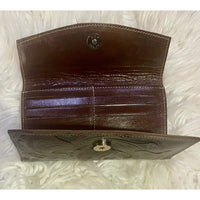 Tooled Genuine Leather Western Wallet