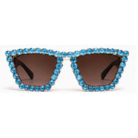 Rhinestone Glam Cat-Eye Statement Sunglasses