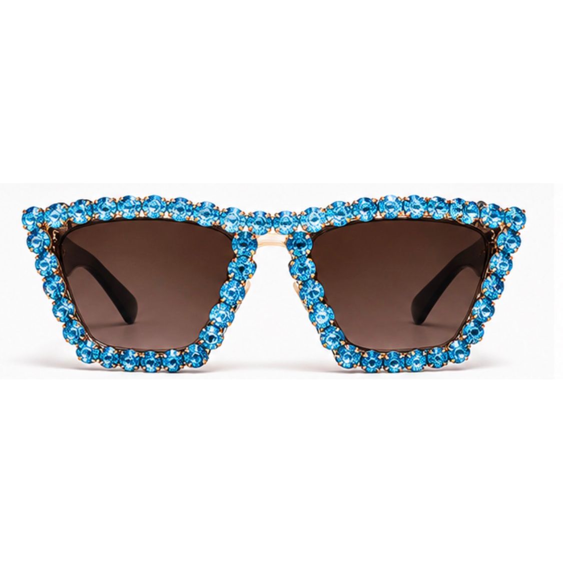 Rhinestone Glam Cat-Eye Statement Sunglasses