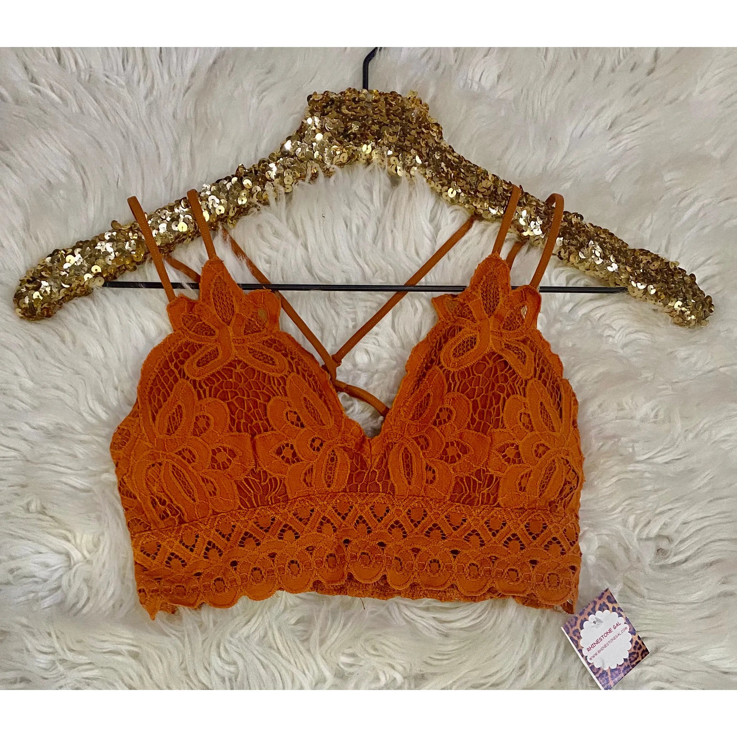 Rust Lace Bralette