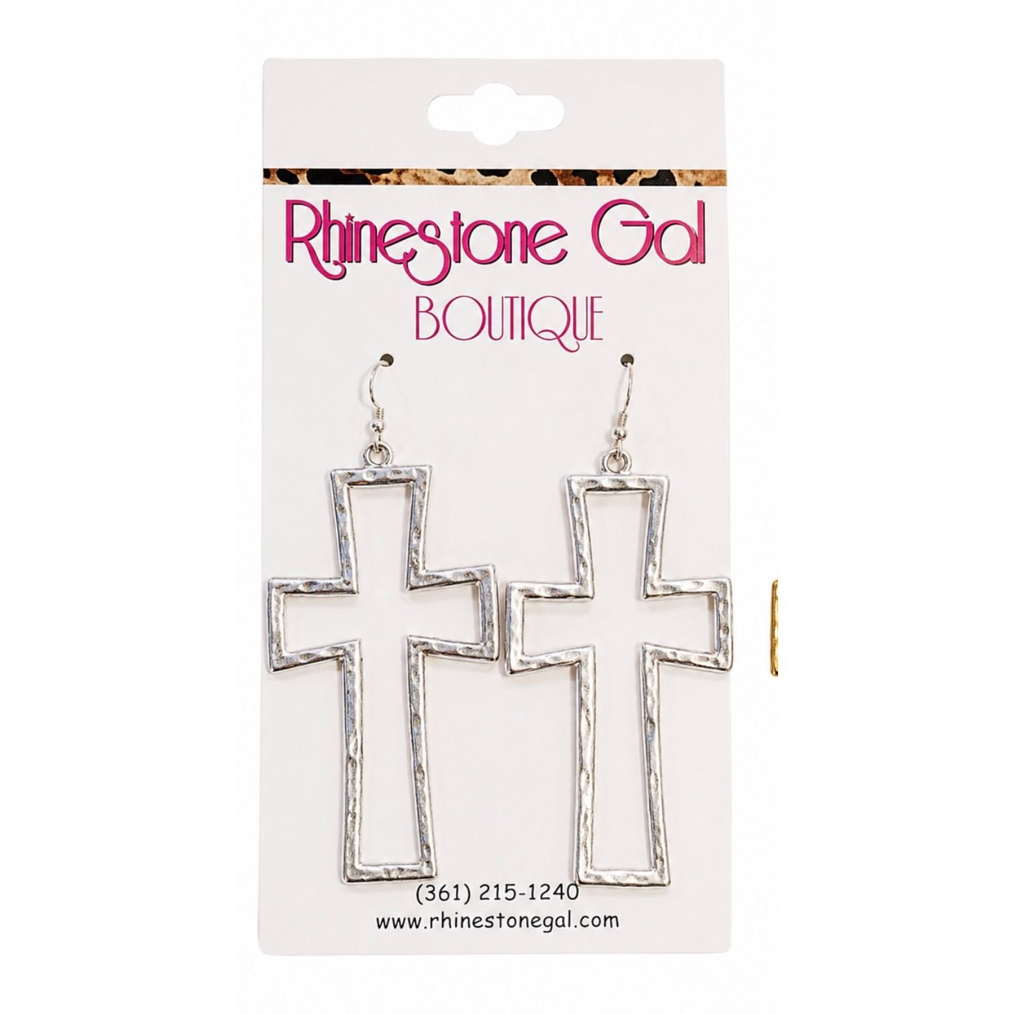 Hollow Cross Drop Earrings