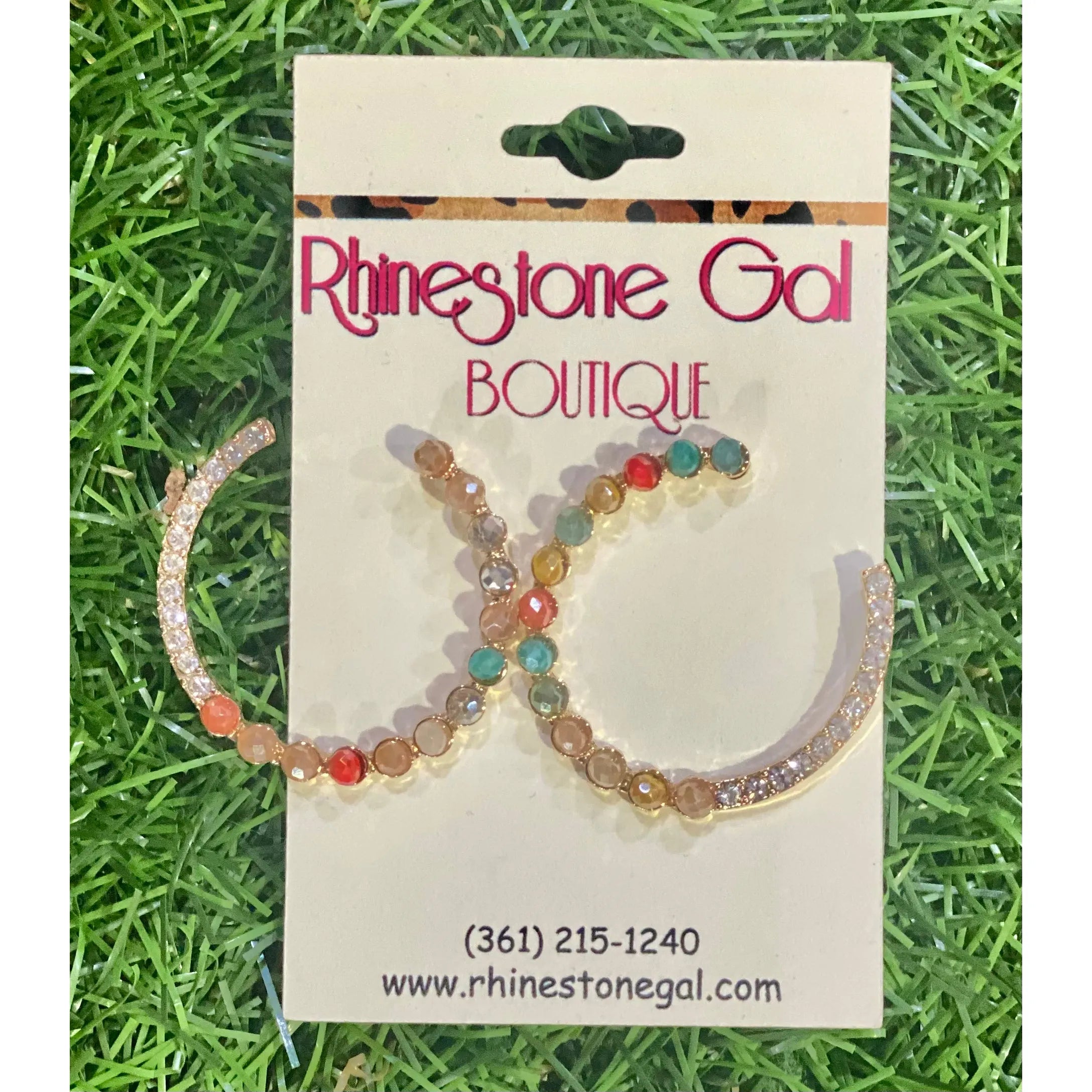 Radiance in Color Rhinestone Hoop Earrings