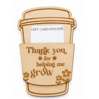 Teacher Coffee Gift Card Holder