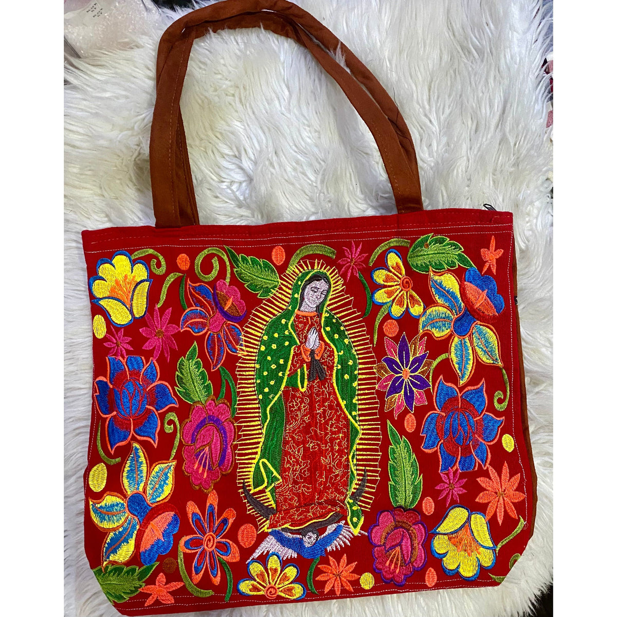 Our Lady of Guadalupe Embroidered Tote Bag