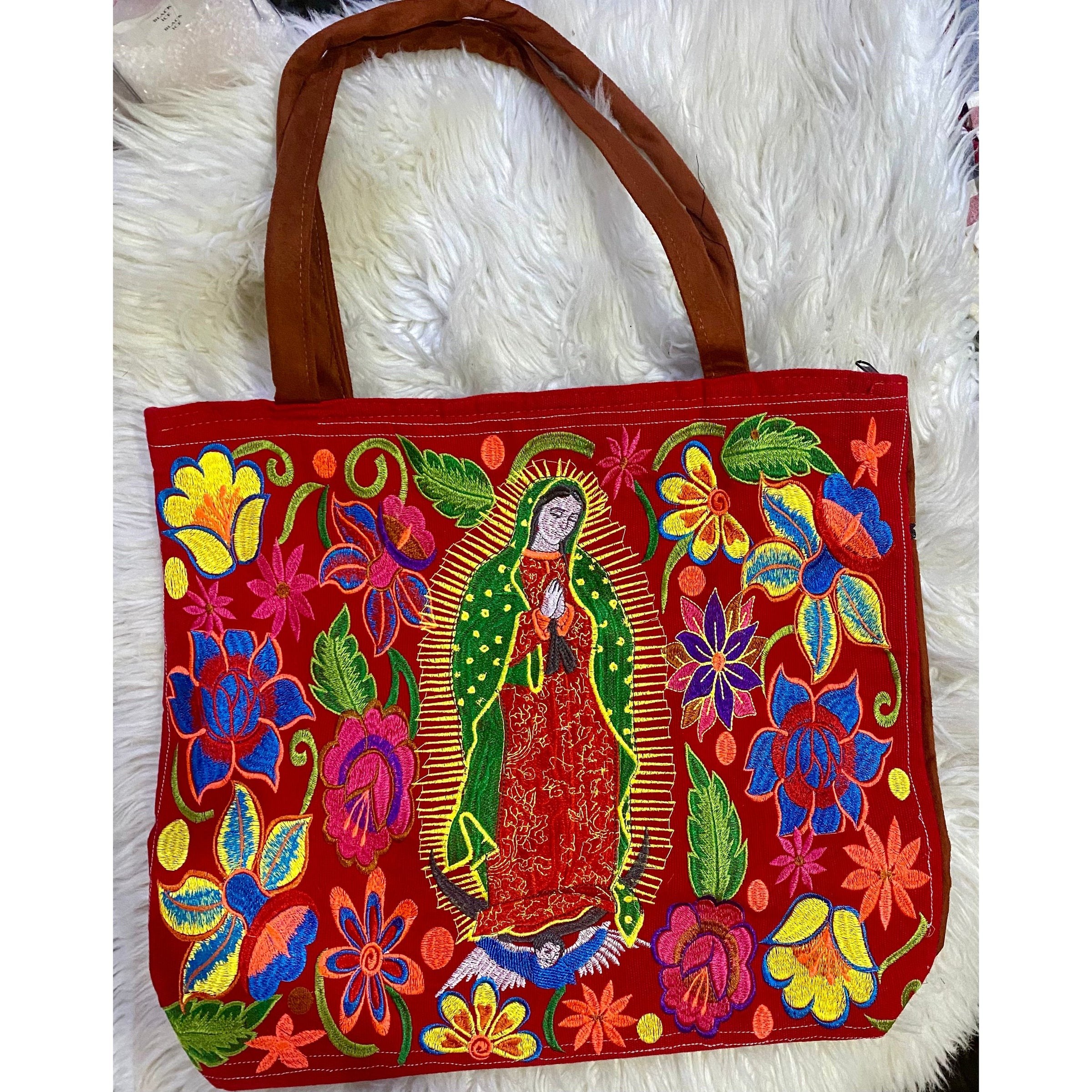 Our Lady of Guadalupe Embroidered Tote Bag