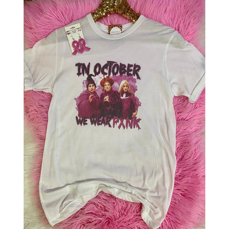 In October We Wear Pink Hocus Pocus Tee