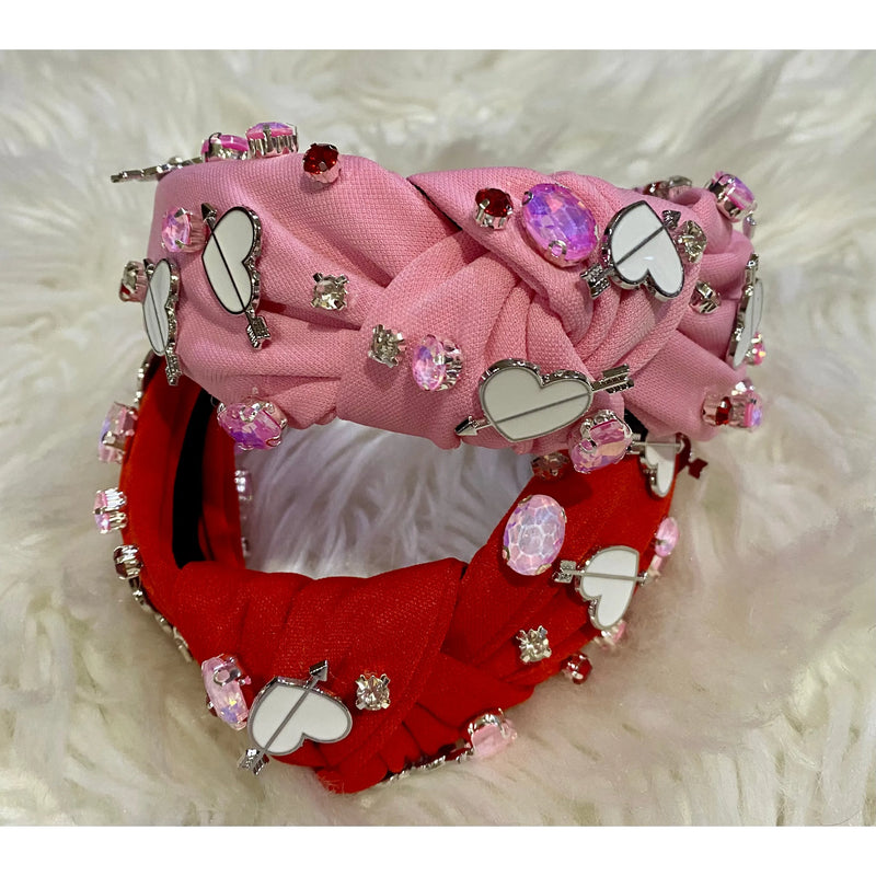 Valentine’s Day Heart & Stone Headbands for Girls