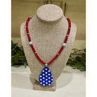 Star-Spangled Sparkle Teardrop Necklace