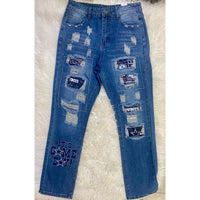 Dallas Cowboys Distressed Patchwork Jeans