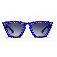 Rhinestone Glam Cat-Eye Statement Sunglasses