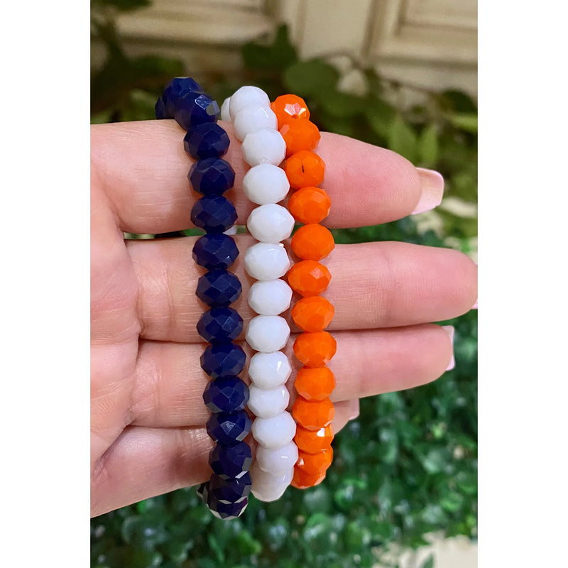 3 Houston Astros Stretchy Beaded Bracelets