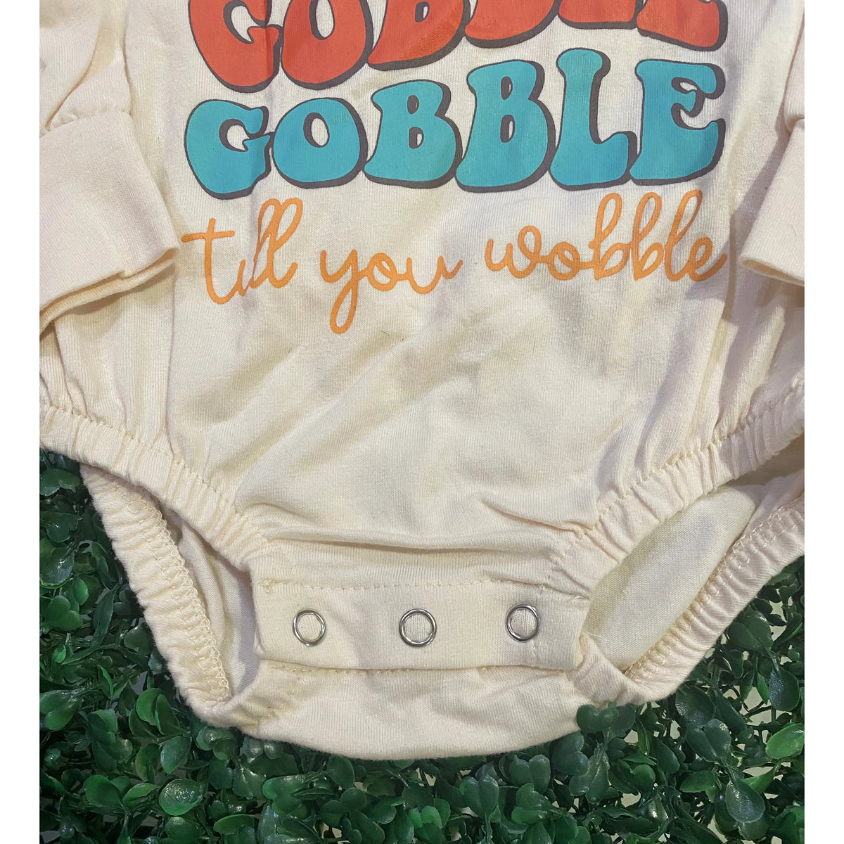 Gobble Gobble Gobble Baby Romper – Long Sleeve Thanksgiving Onesie
