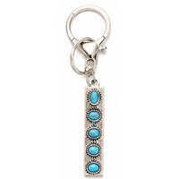 Turquoise Initial Keychain – Western Charm