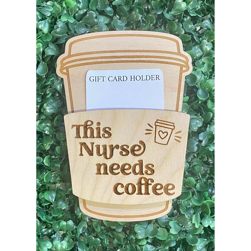 Nurse-Themed Wooden Gift Card Holders